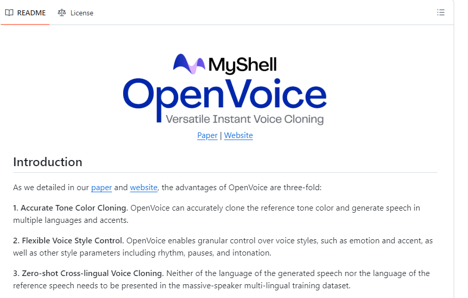 OpenVoice 是 myshell ai 开源的一款基于人工智能技术的语音克隆工具。-小新